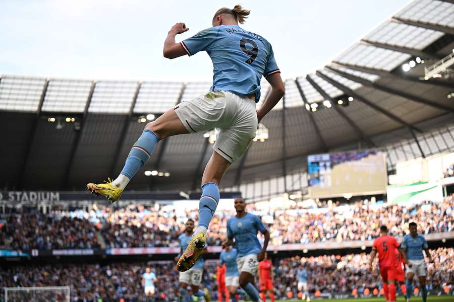 Erling Haaland has now scored in his last seven appearances at the Etihad Stadium in all competitions