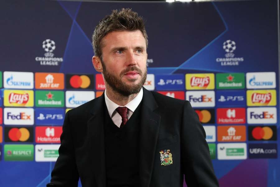 Michael Carrick po zápase Ligy majstrov, v ktorom viedol Manchester United ako dočasný manažér.