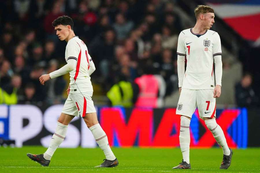 Phil Foden and Cole Palmer played in England's international friendly against Japan in March