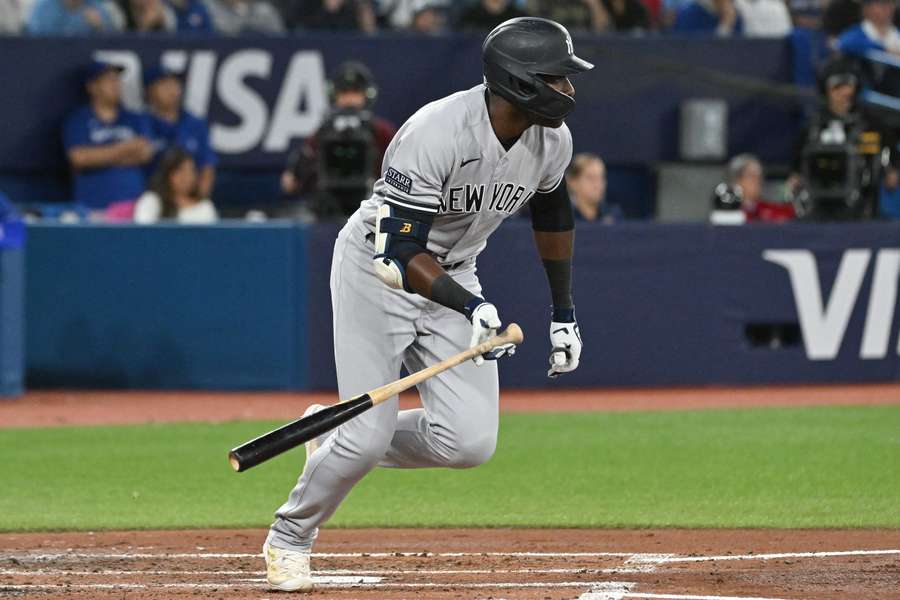 Estevan Florial in action for the New York Yankees