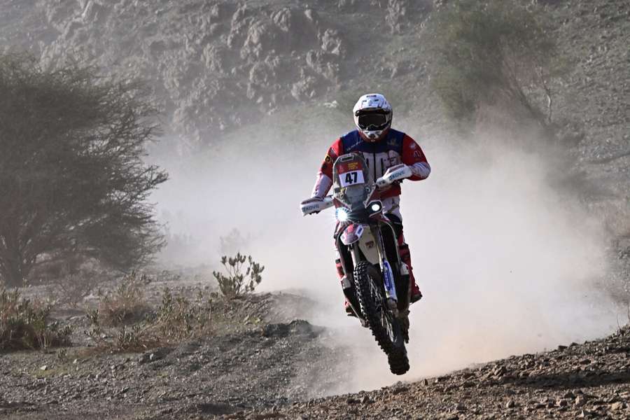 Bartłomiej Tabin z zespołu Kove 450 Rally w drugim etapie 48. edycji Rajdu Dakar, między Yanbu a Al Ula w Arabii Saudyjskiej, 5 stycznia 2026 r. 