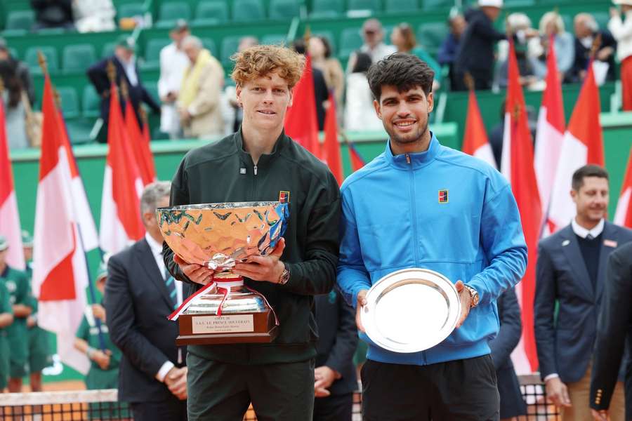 Jannik Sinner și Carlo Alcaraz la Monte Carlo Jannik Sinner și Carlo Alcaraz la Monte Carlo