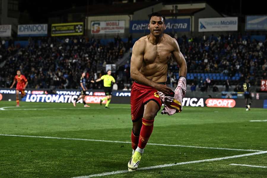 Walid Cheddira celebrates the winning goal