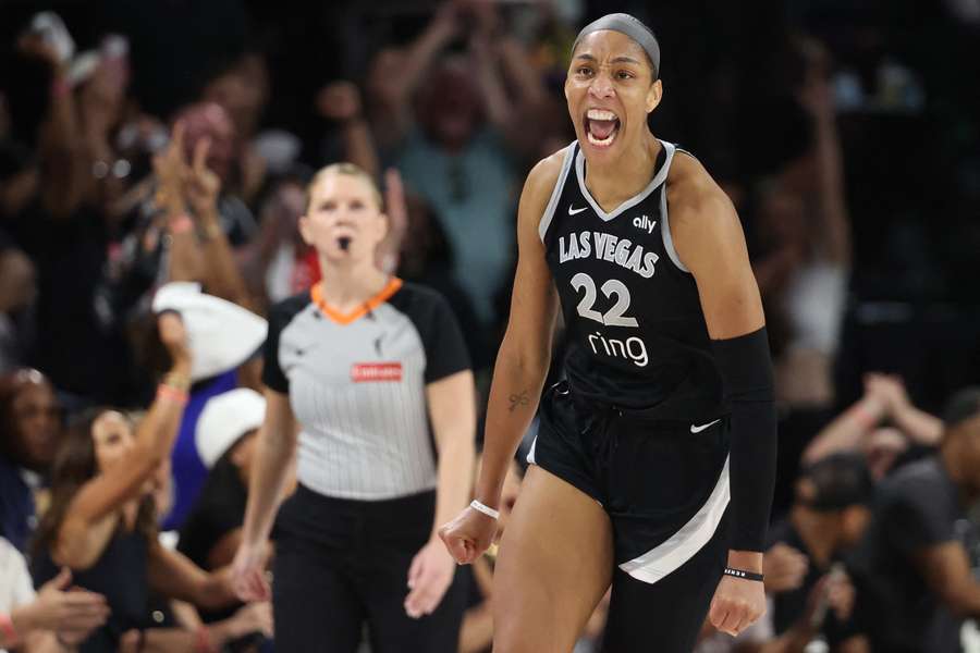 A'ja Wilson lors du match 1.