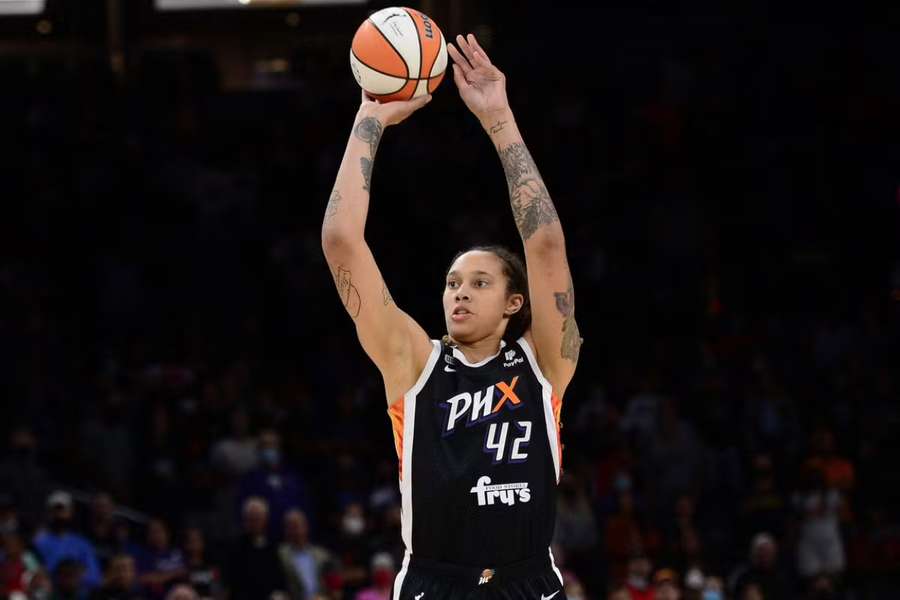 Brittney Grinerová v dresu Phoenixu, který z ní v roce 2013 udělal jedničku draftu.