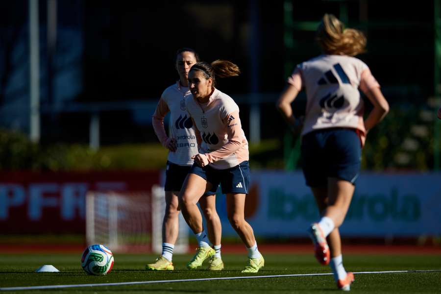 Mariona Caldentey, durante un entrenamiento