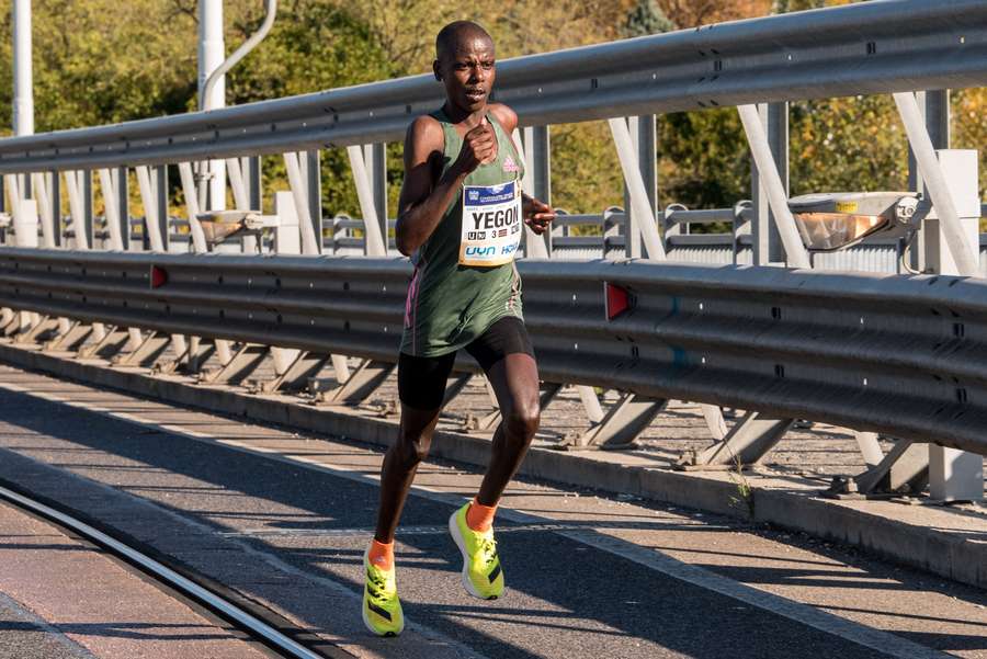 El keniata Yegon, en un maratón