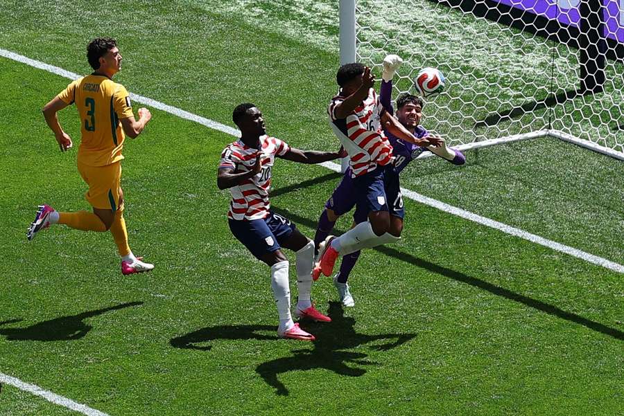 Alex Freeman of the USA scores their second goal Alex Freeman of the USA scores their second goal