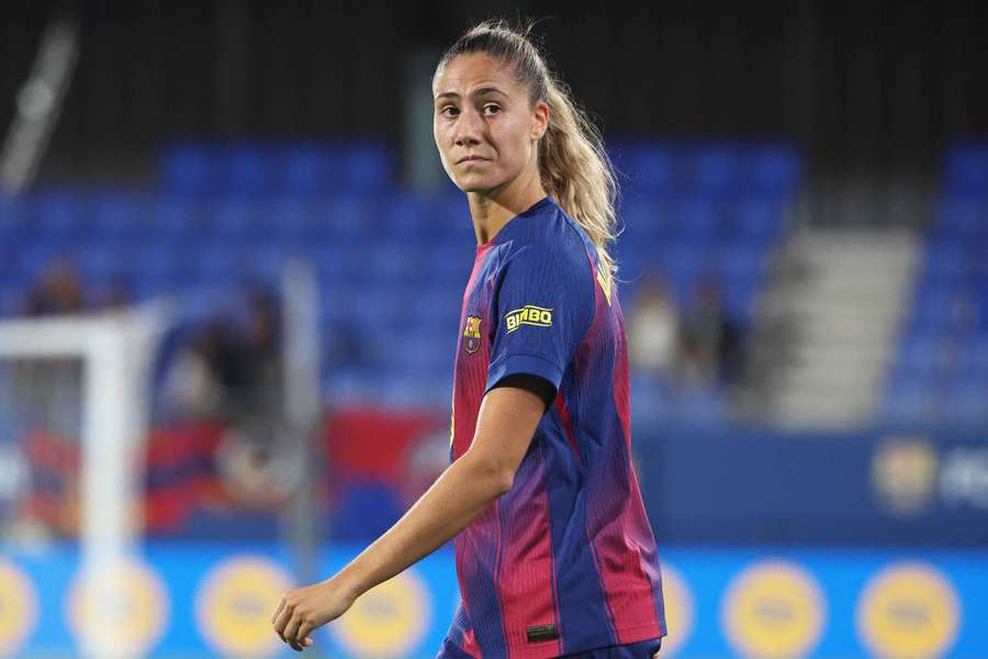 Laia Aleixandri, en un partido del Barcelona