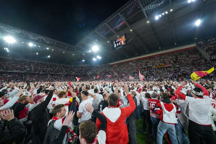 Die Freiburger Fans kannten nach dem Finaleinzug kein Halten
