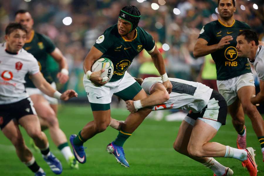 South Africa's Kurt-Lee Arendse in action South Africa's Kurt-Lee Arendse in action