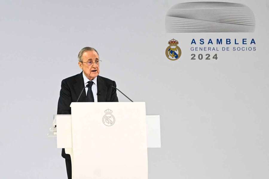 Florentino Perez bei der Jahreshauptversammlung von Real Madrid.