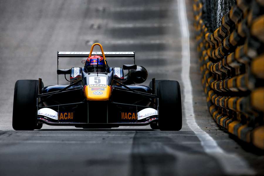 Verstappen in action in Macau