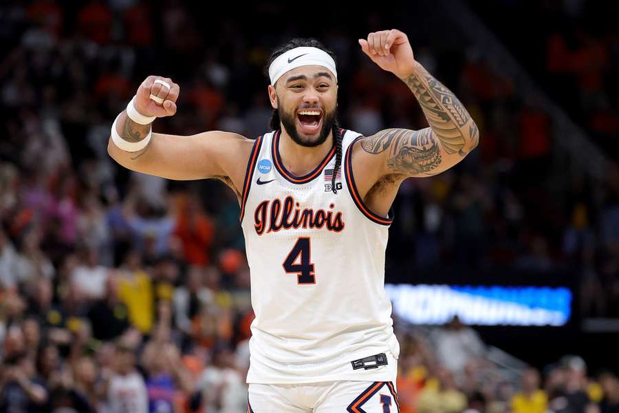 Illinois Kylan Boswell celebrates Elite 8 win over Iowa Illinois Kylan Boswell celebrates Elite 8 win over Iowa