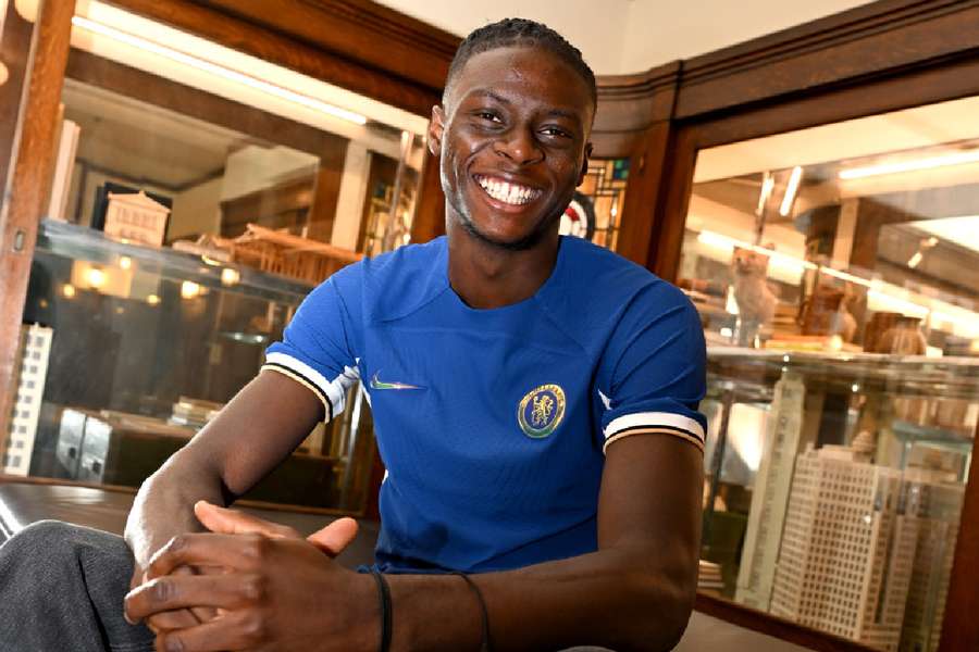 Ugochukwu donning the Chelsea kit