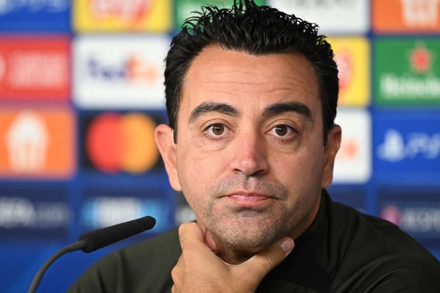 Xavi à la conférence de presse