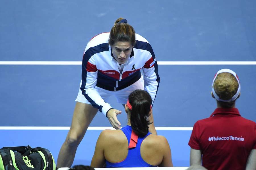 Amélie Mauresmo a antrenat echipa Fed Cup a Franței în 2016