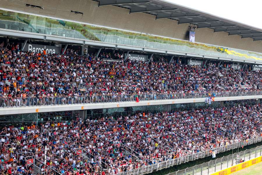 La grada del circuito de Montmeló