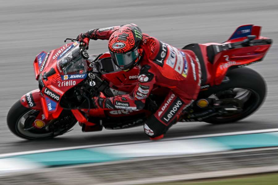 Bagnaia in action in Malaysia