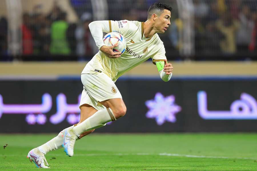 Cristiano Ronaldo celebrou na sexta-feira o primeiro golo pelo Al Nassr