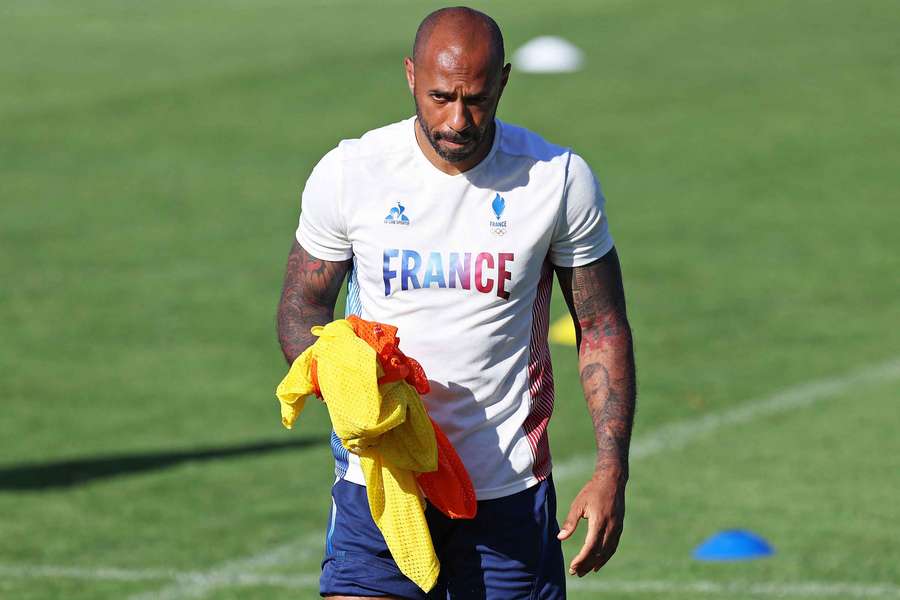 Thierry Henry à l'entraînement ce mardi.