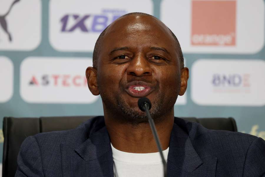 Patrick Vieira lors de sa nomination à la tête du Sénégal. Patrick Vieira lors de sa nomination à la tête du Sénégal.