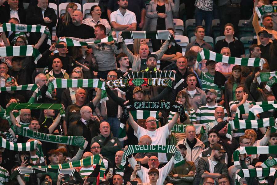 The Celtic fans are in full voice this evening