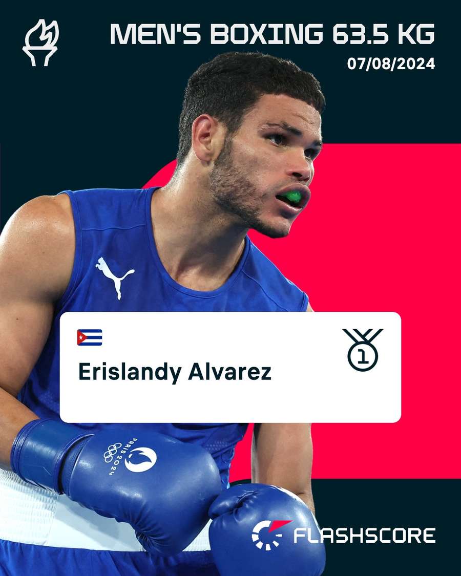 Cuba's Erislandy Alvarez Borges won gold in the men's 63.5kg