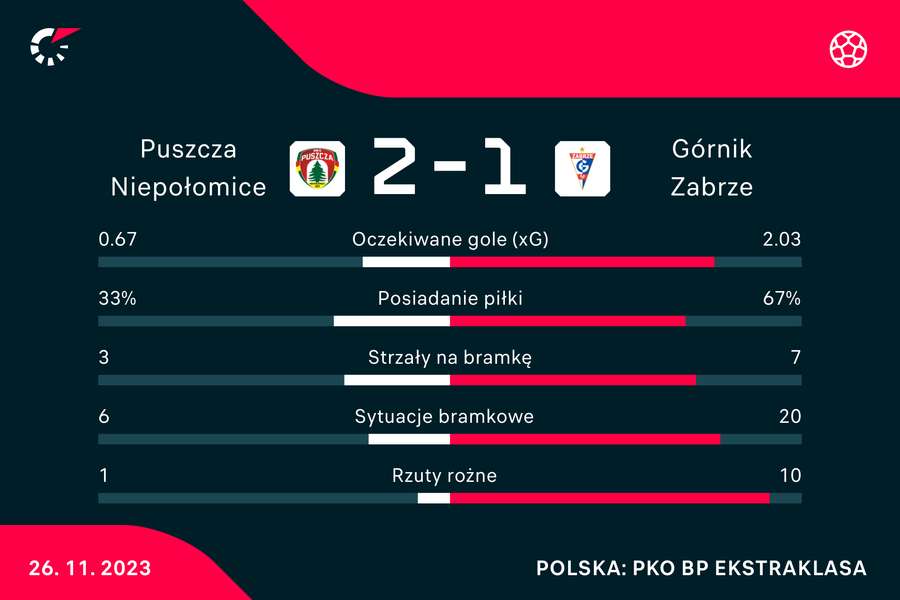Wynik i statystyki meczu Puszcza-Górnik