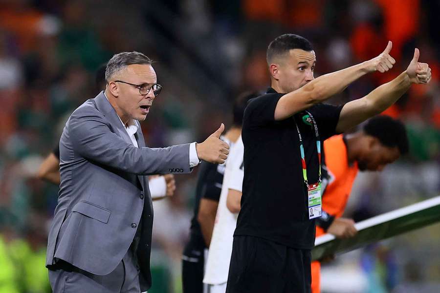 Morocco coach Mohamed Ouahbi reacts on the touchline