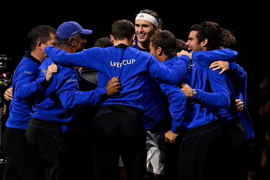 Team Europa feiert den Sieg im Laver Cup 2026.