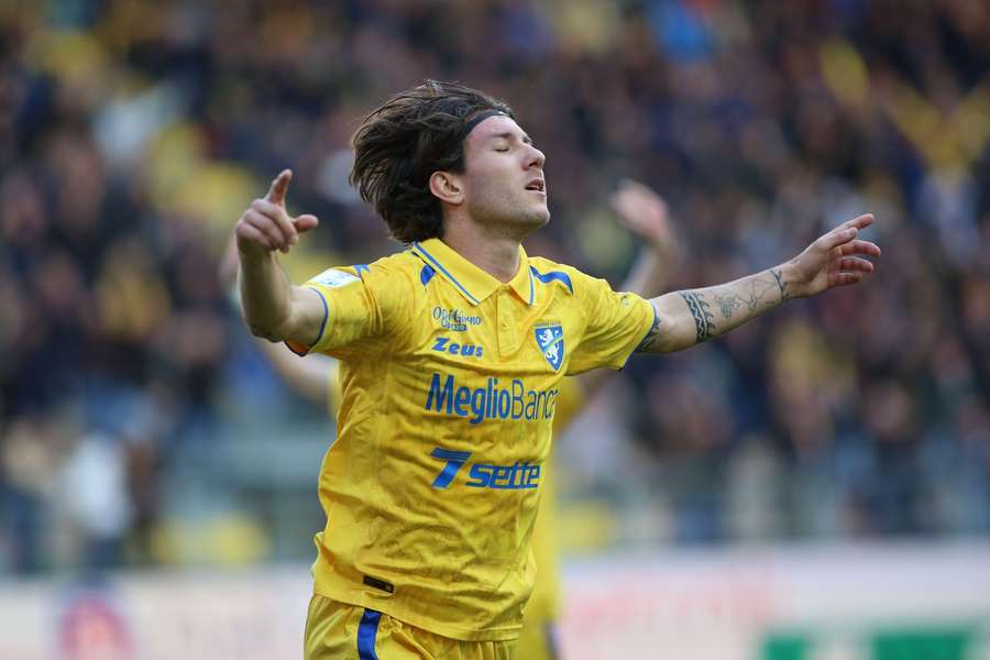 L'esultanza di Antonio Fiori L'esultanza di Antonio Fiori