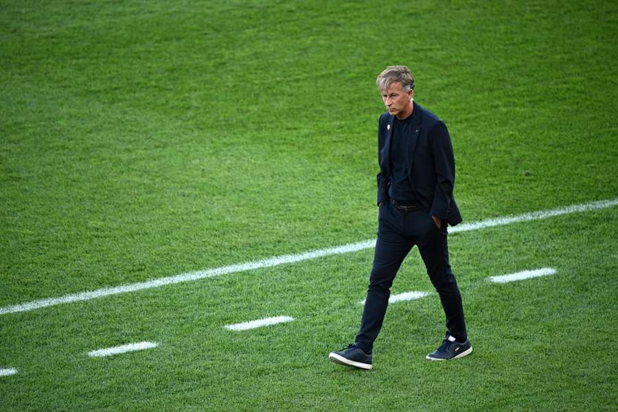 Netherlands coach Andries Jonker looks on