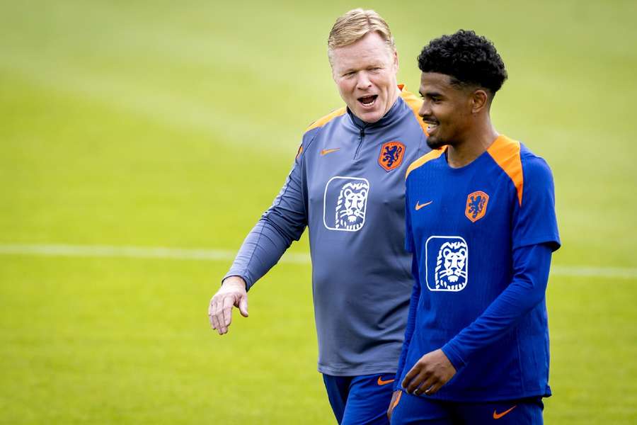 Maatsen tijdens een eerdere training met Oranje