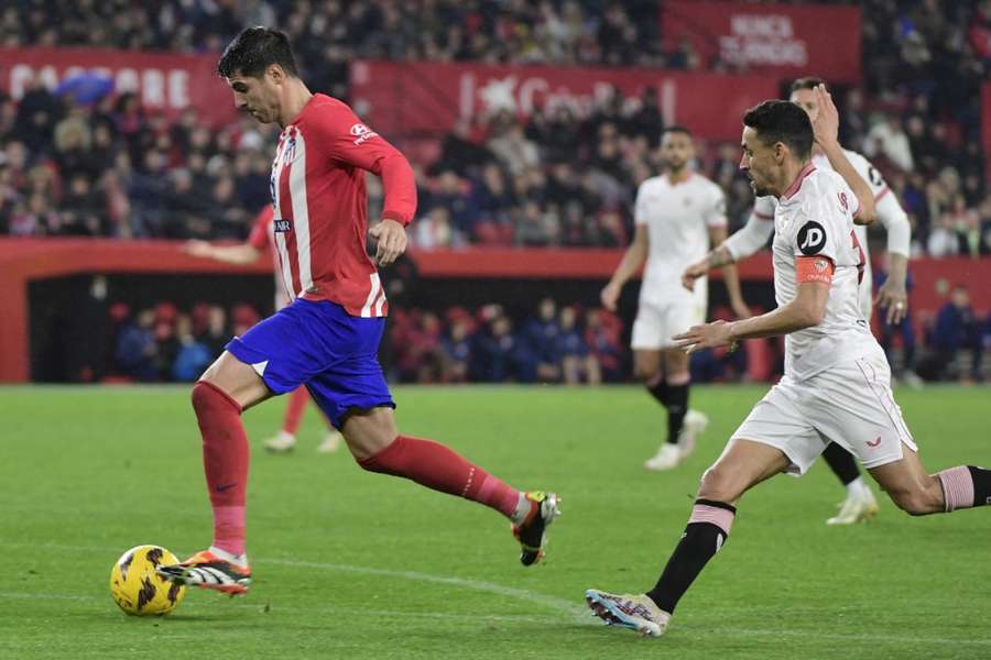 Alvaro Morata was unable to score against Sevilla on Sunday night