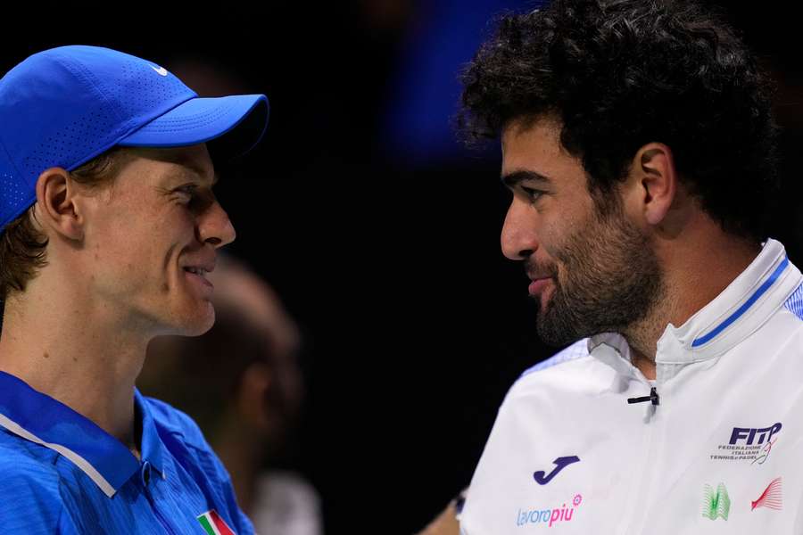 Jannik Sinner e Matteo Berrettini Jannik Sinner e Matteo Berrettini