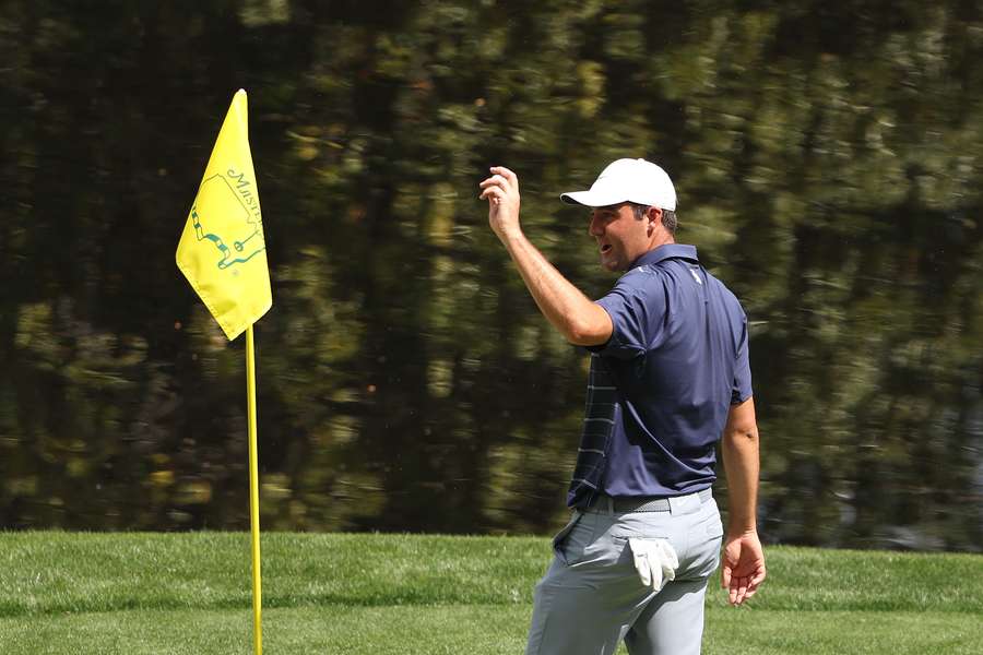 Scheffler takes place at the Par 3 contest in Augusta