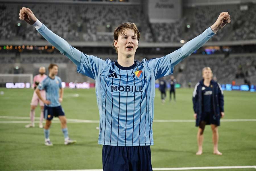 Dánský útočník Djurgardenu August Priske. Dánský útočník Djurgardenu August Priske.