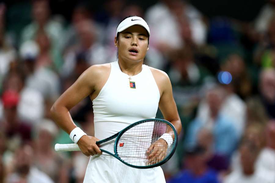 Emma Raducanu was beaten by Aryna Sabalenka at Wimbledon
