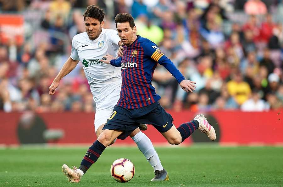 Messi, într-o partidă cu Getafe, în 2019