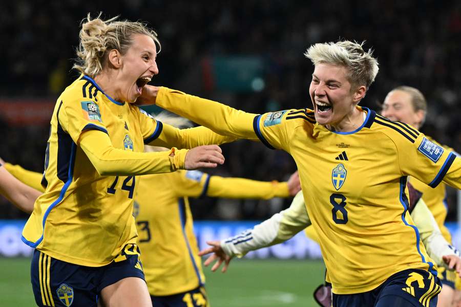 Suecas comemoram feito inédito na história das Copas do Mundo