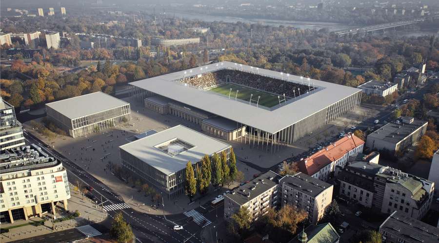 O novo estádio do Polonia Warszawa fará parte de um complexo multifuncional