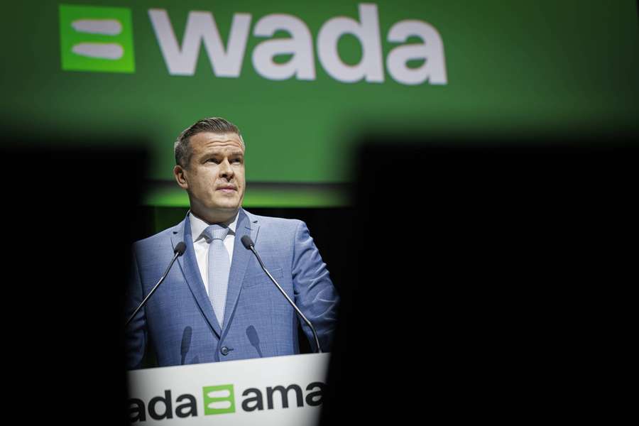 Witold Bańka podczas konferencji WADA