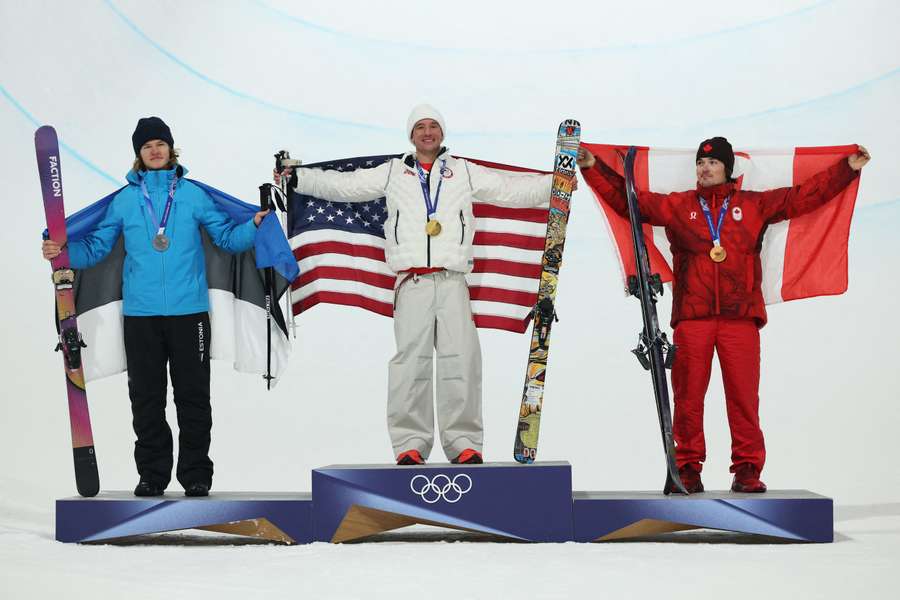 Henry Sildaru (Silver - Estonia), Alex Ferreira (Gold - USA), Brendan MacKay (Bronze - Canada)