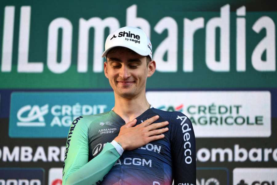 Seixas après sa victoire au Tour de Lombardie. Seixas après sa victoire au Tour de Lombardie.