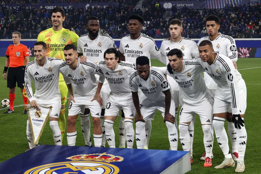 El once madridista ante la Atalanta.