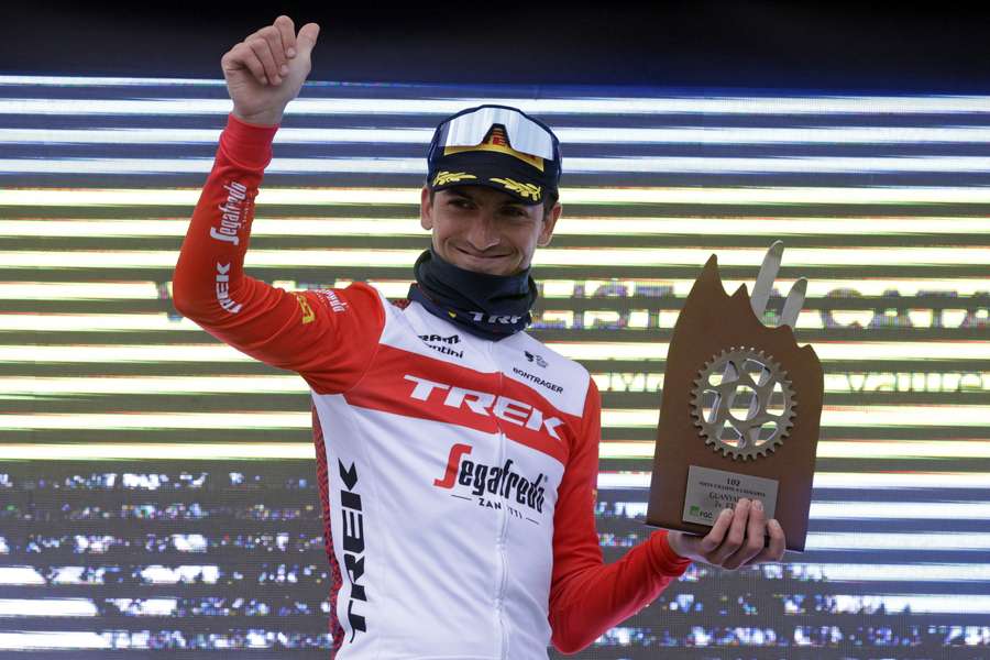 Giulio Ciccone na etappewinst in de Volta a Catalunya