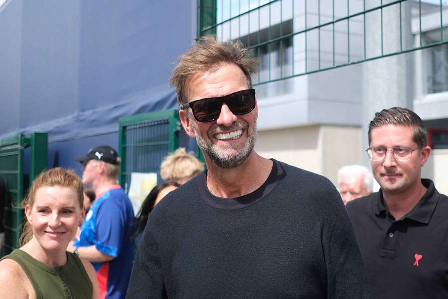 Jürgen Klopp em treino com o RB Leipzig