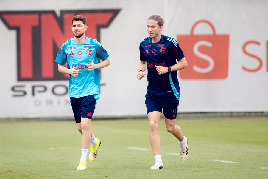 Jorginho participou no primeiro treino com o Flamengo