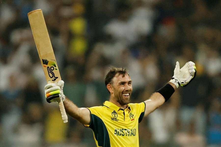 Maxwell celebrates after the match